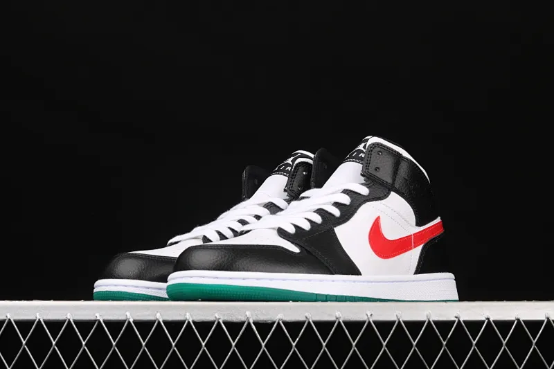 All categories Air Jordan Jordan series basketball shoes Air Jordan 1 Mid Air Jordan 1 Mid AJ1 Joe 1 red and yellow color hook Yuanyang mid-top basketball shoes BQ6472-063